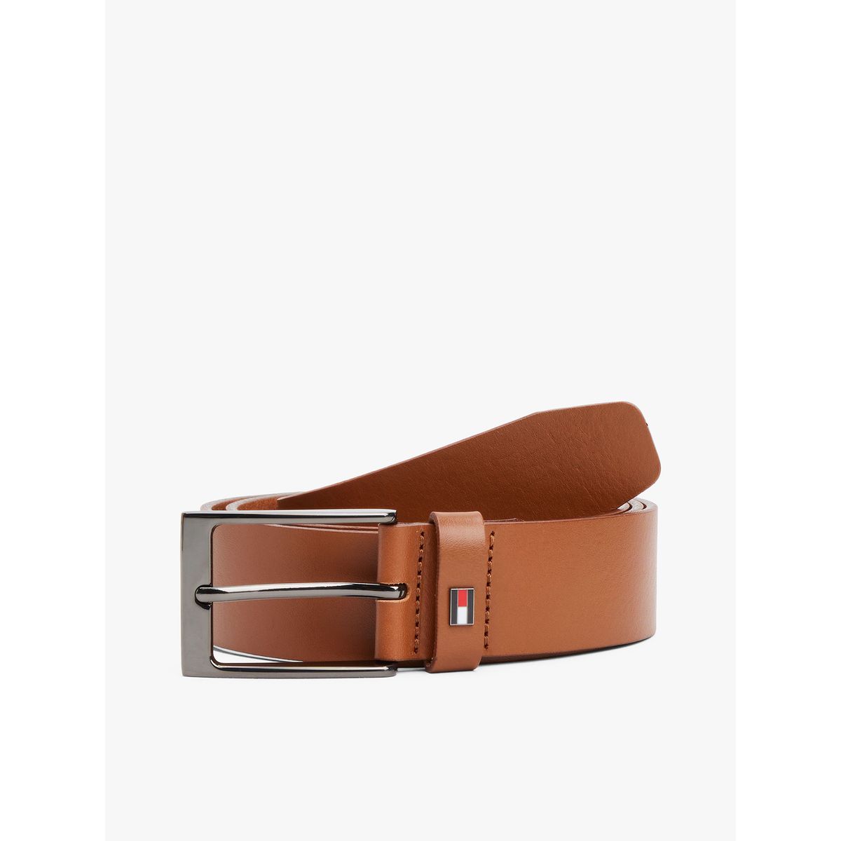 TOMMY HILFIGER - Cinturón Layton De Cuero Café Tommy Hilfiger