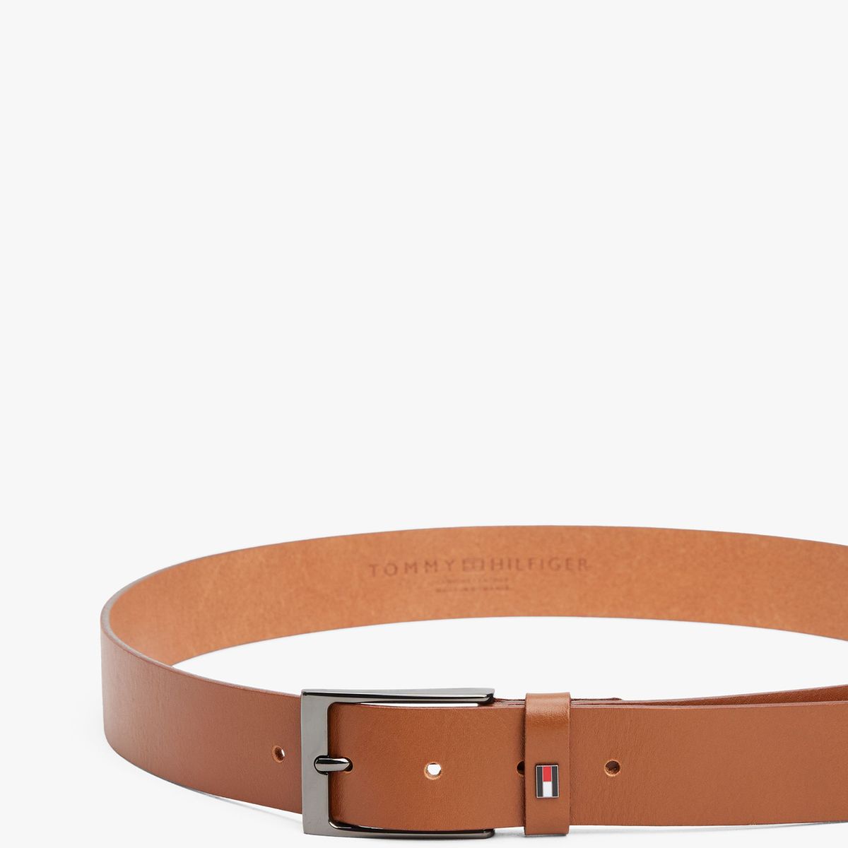 TOMMY HILFIGER - Cinturón Layton De Cuero Café Tommy Hilfiger