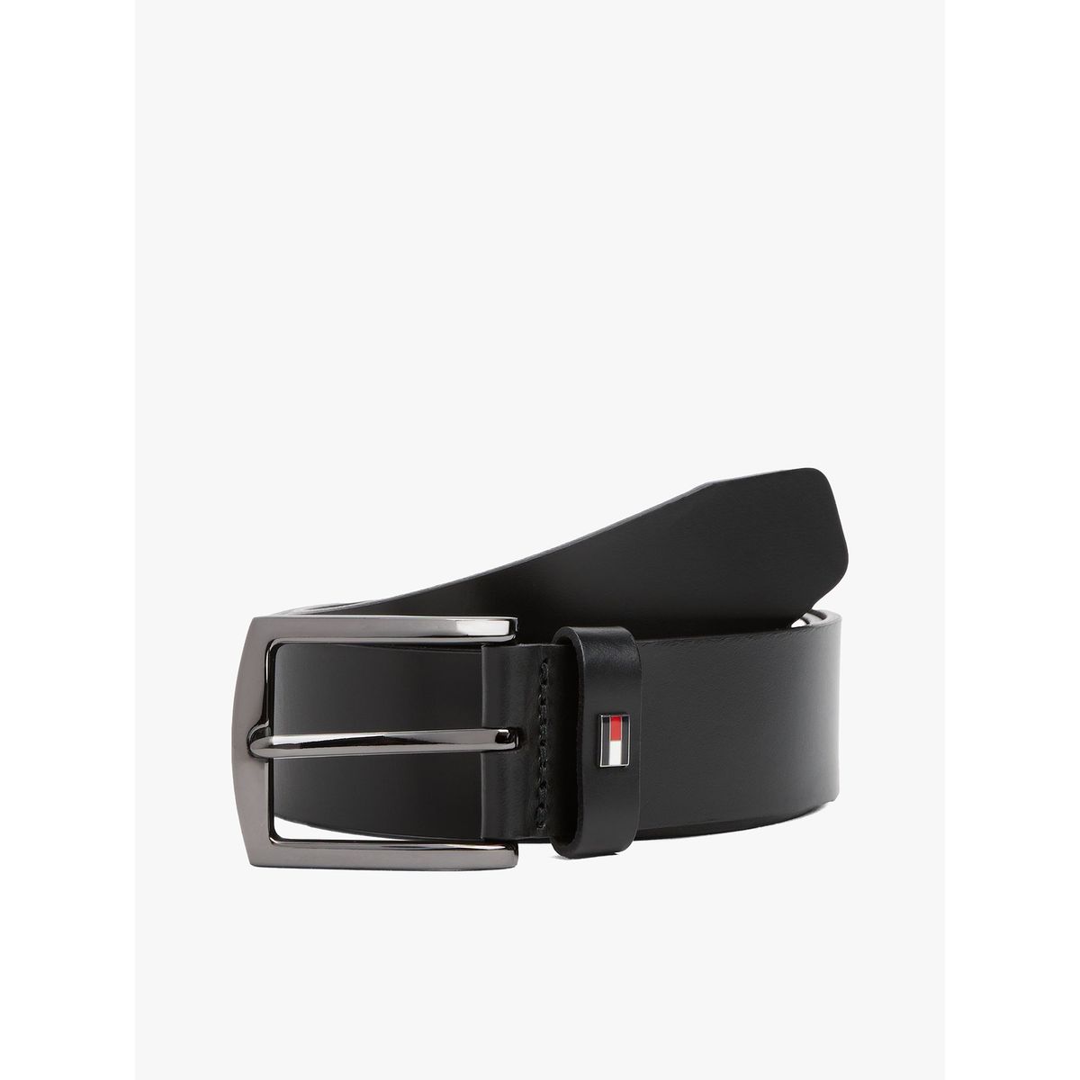 TOMMY HILFIGER - Cinturón Denton De Cuero Negro Tommy Hilfiger
