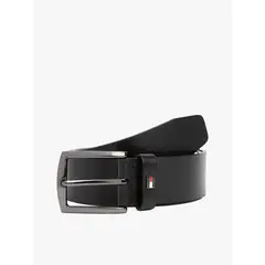 TOMMY HILFIGER - Cinturón Denton De Cuero Negro