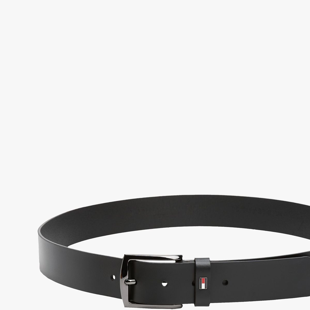 TOMMY HILFIGER - Cinturón Denton De Cuero Negro Tommy Hilfiger