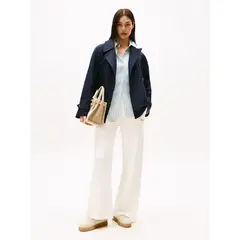 TOMMY HILFIGER - Joggers Con Logo Bordado Blanco