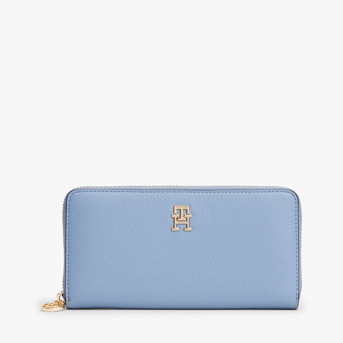 TOMMY HILFIGER - Billetera Monogram Con Cierre Celeste Tommy Hilfiger