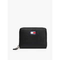 TOMMY HILFIGER - Billetera Must Con Cierre Negro Tommy Jeans