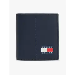 TOMMY HILFIGER - Billetera De Cuero Heritage Azul Tommy Jeans