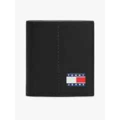 TOMMY HILFIGER - Billetera De Cuero Heritage Negro Tommy Jeans