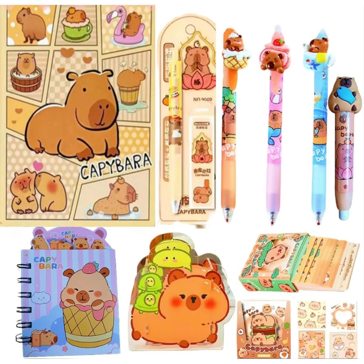 GENERICO - Box Capibara Set Papeleria Kawaii