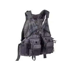 GENERICO - Chaleco reflectante con bolsillos talla estándar S-XL adulto gris