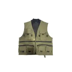 GENERICO - Chaqueta geólogo camping multi bolsillos pesca talla L verde