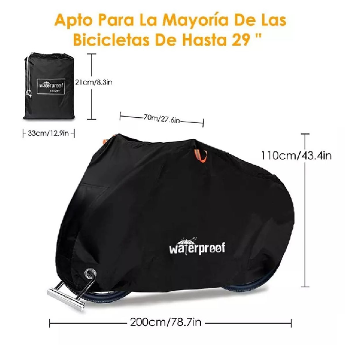 GENERICO - Carpa cobertor funda para bicicleta impermeable 110x200 cm