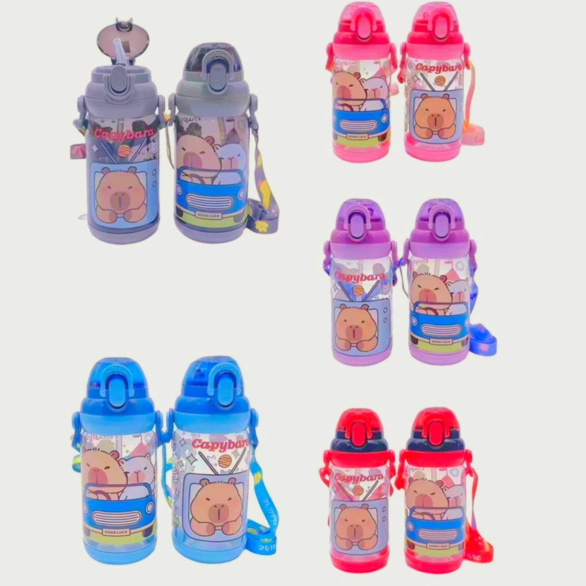 GENERICO - Botella De Agua Capibara Cantimplora Infantil Plomo
