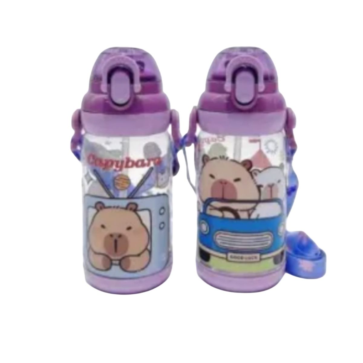 GENERICO - Botella De Agua Capibara Cantimplora Infantil Morado
