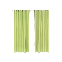 GENERICO - Set 2 cortinas blackout térmico 140x220 cm color verde