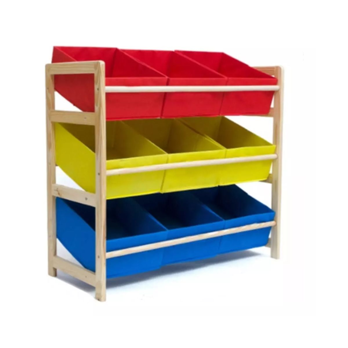 GENERICO - Estante infantil organizador de juguetes repisa 64x285x60 cm multicolor