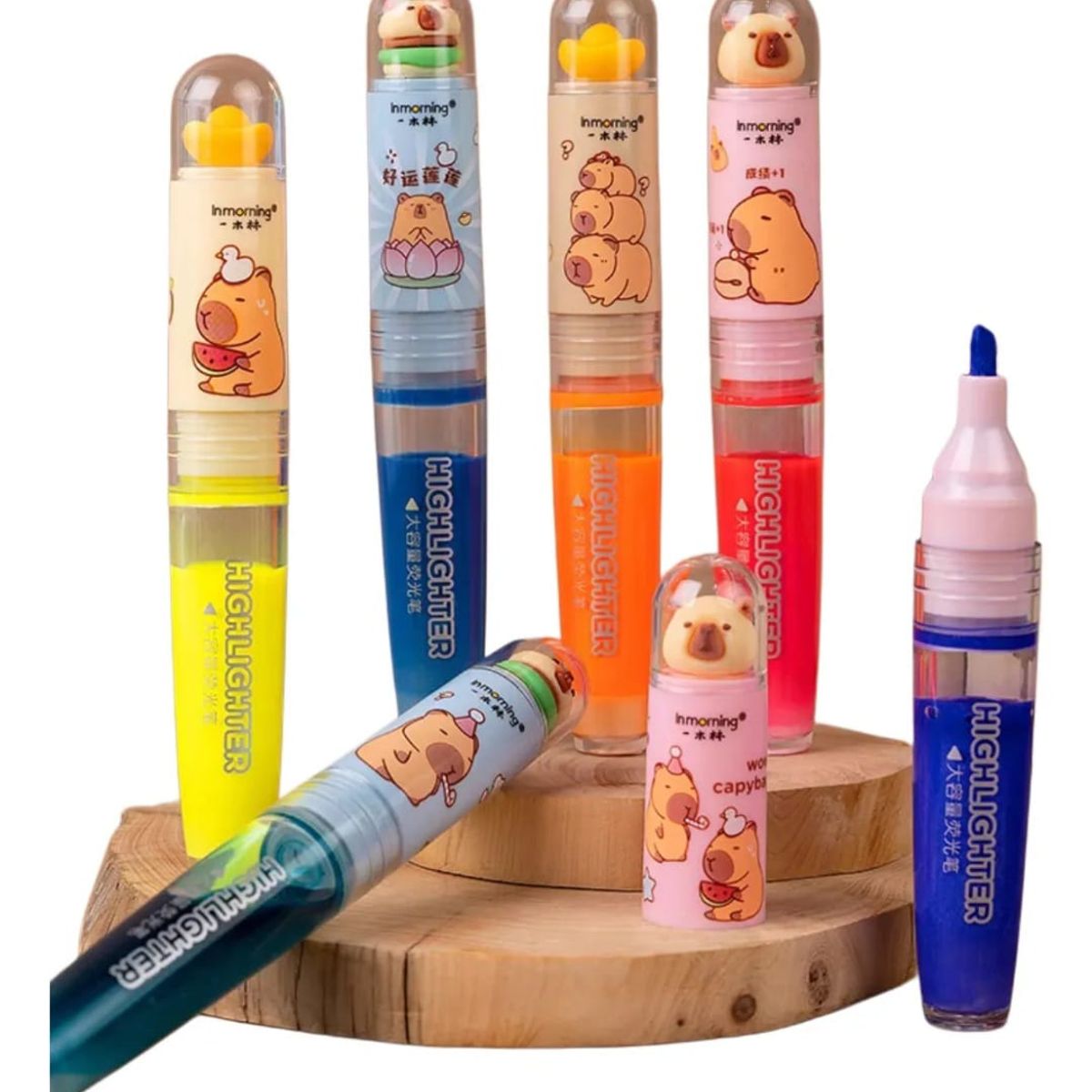 GENERICO - Set De 3 destacadores Xl capibara