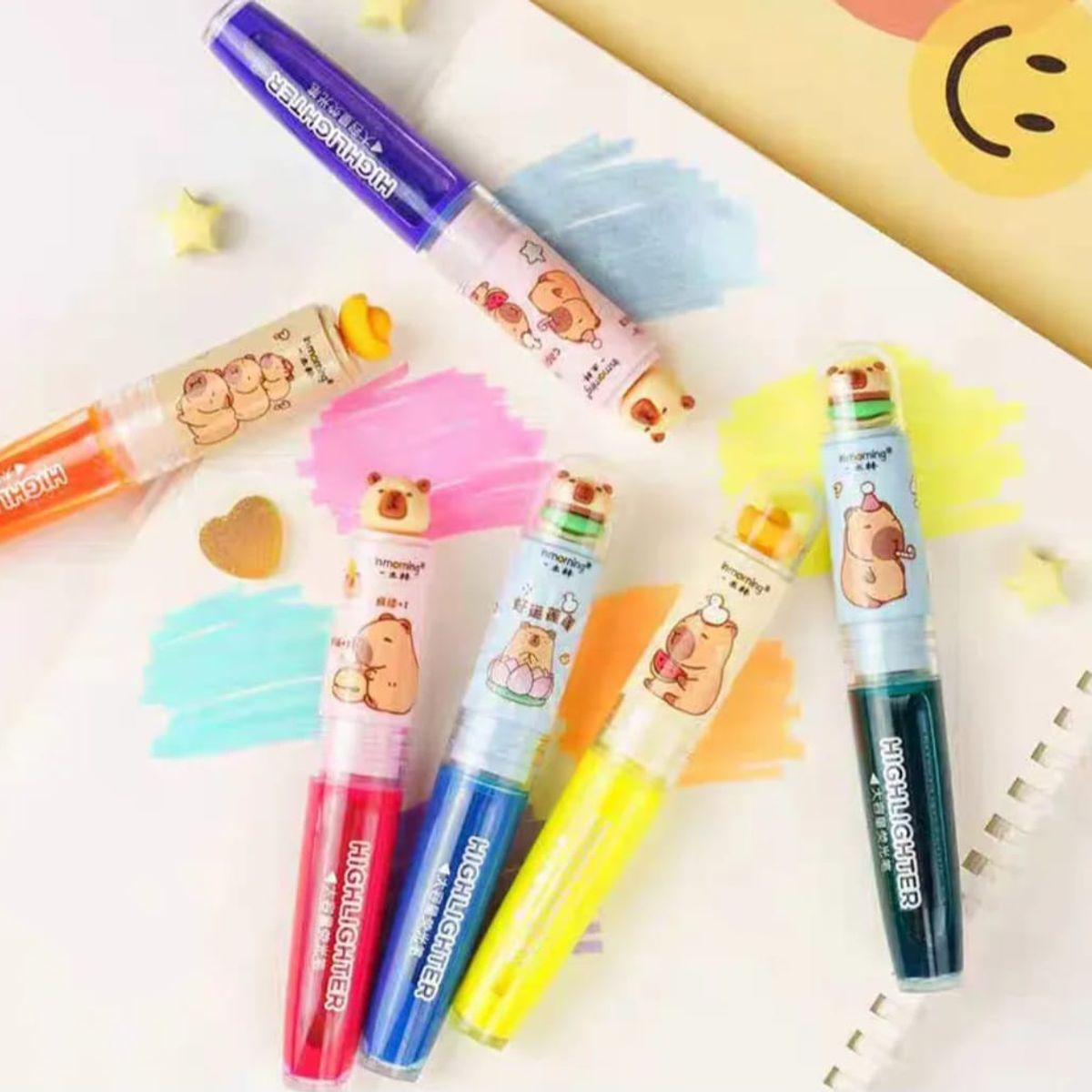 GENERICO - Set De 3 destacadores Xl capibara