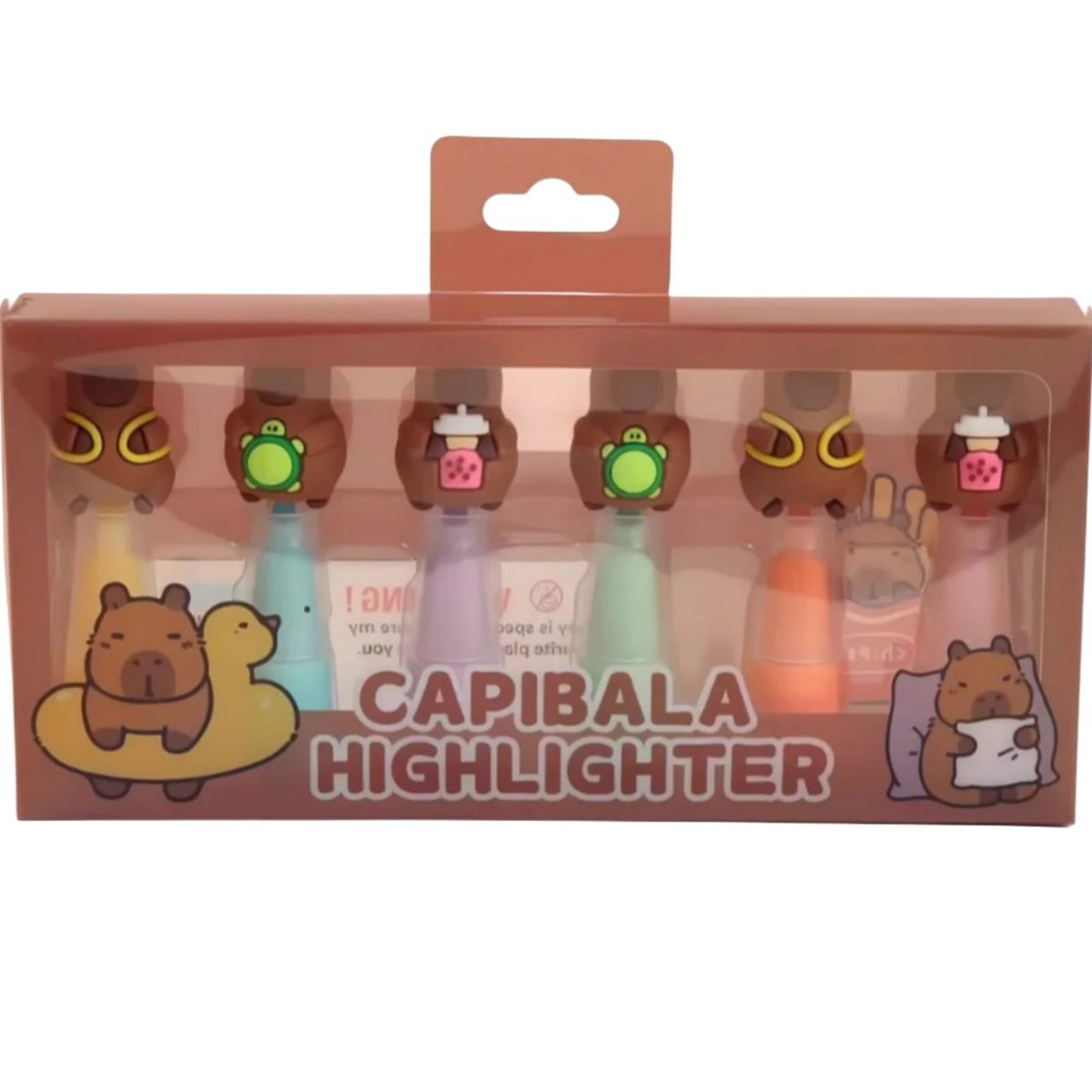 GENERICO - Set De 6 destacadores Capibara