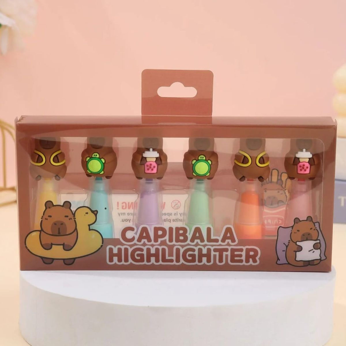 GENERICO - Set De 6 destacadores Capibara