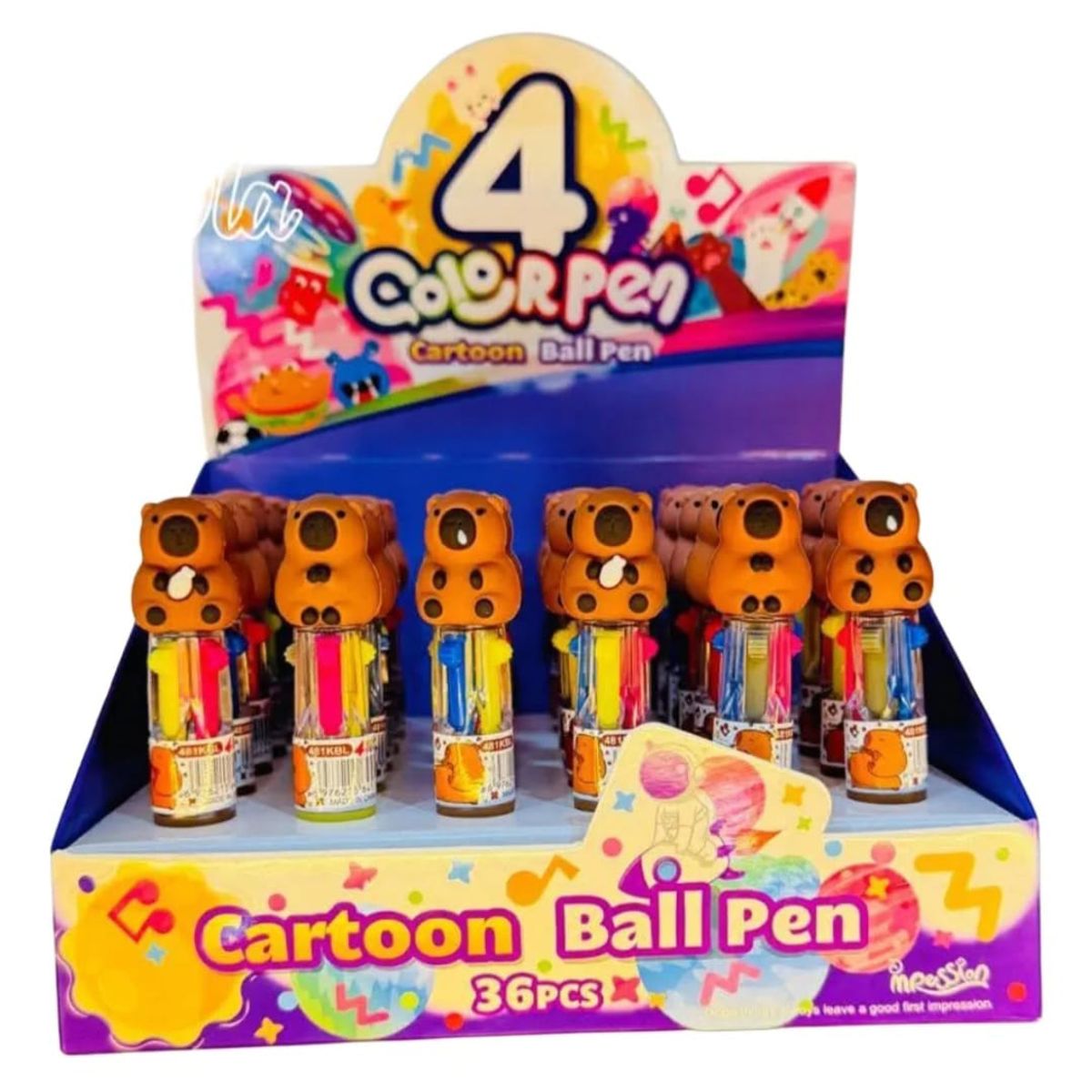 GENERICO - Set De 4 Lapices Multicolor Capibara