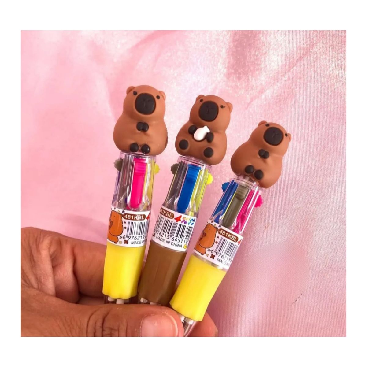 GENERICO - Set De 4 Lapices Multicolor Capibara