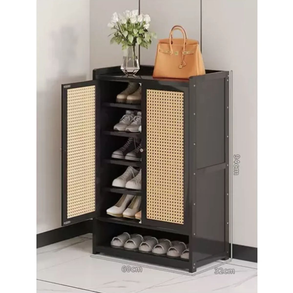 BITART - Zapatero Organizador Ratan Bambo 60x94x32