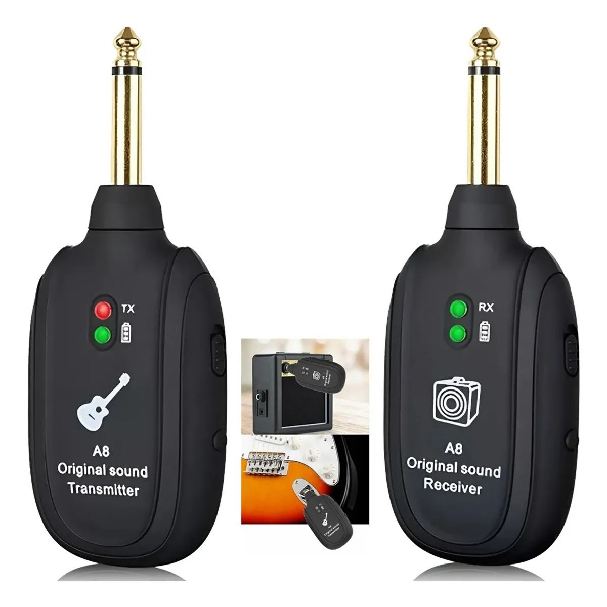 GENERICO - Sistema Inalámbrico Guitarra Kit Completo A8