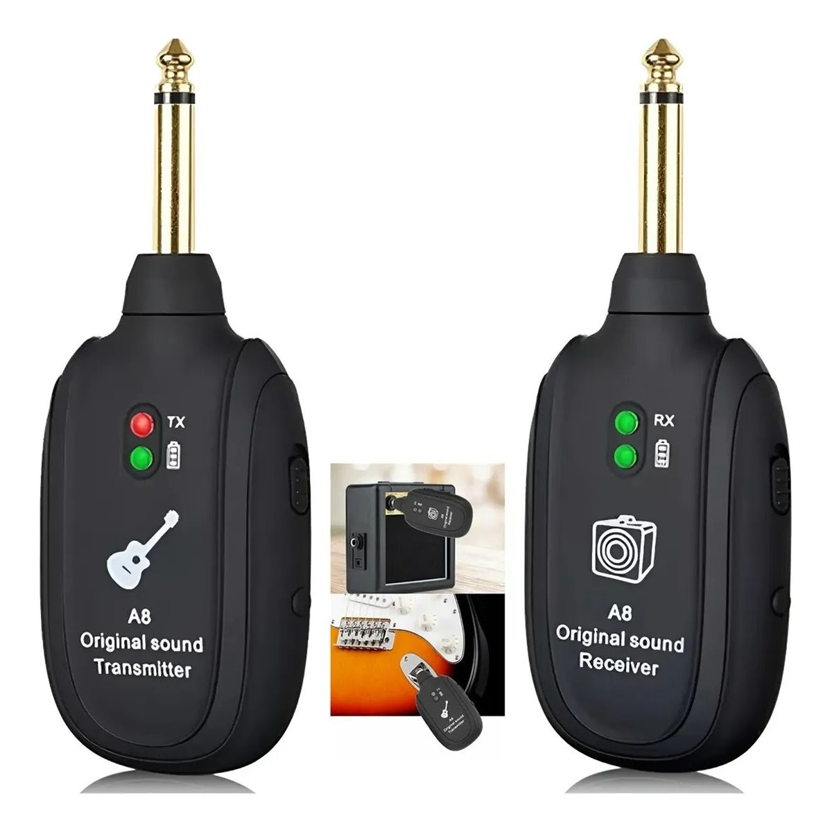 GENERICO - Sistema Inalámbrico Guitarra Kit Completo A8