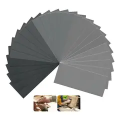 GENERICO - Pack Pulido Lija Grano 2000-10000 15 Unidades 9.5 Cm X 23 Cm