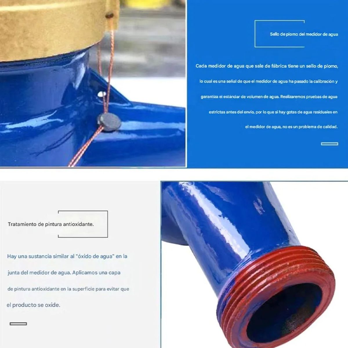 KUANGYE - Medidor Remarcador De Agua Terminales De Conexión 1 Pulgada