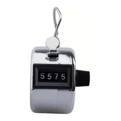 GENERICO - Contador Manual Mano Metálico 4 Dígitos