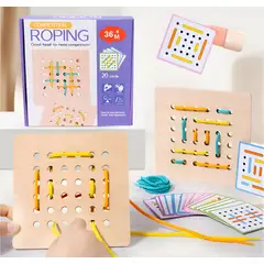 GENERICO - Set Didáctico Para Enhebrar Cognitivo Motricidad Niños