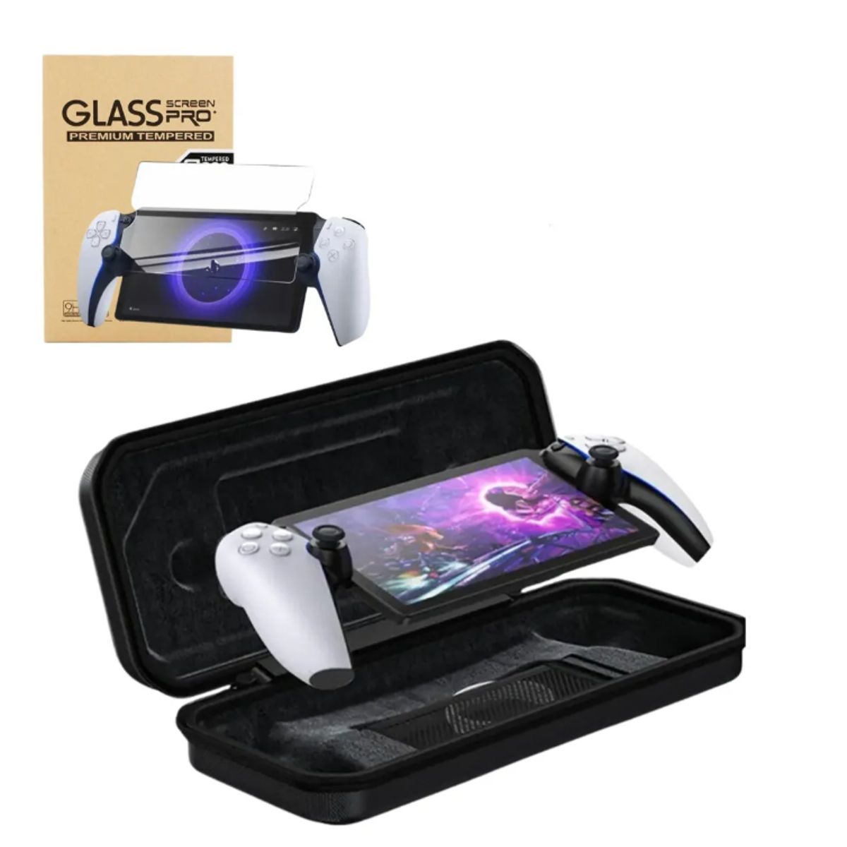 GENERICO - Kit Bolso Maleta + Vidrio Templado Para Ps5 Portal Play