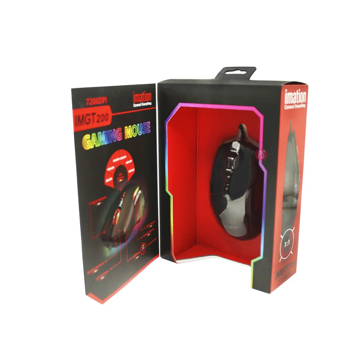 IMATION - Mouse Gamer Imation IMGT200 RGB 7200 DPI Precisión - PS