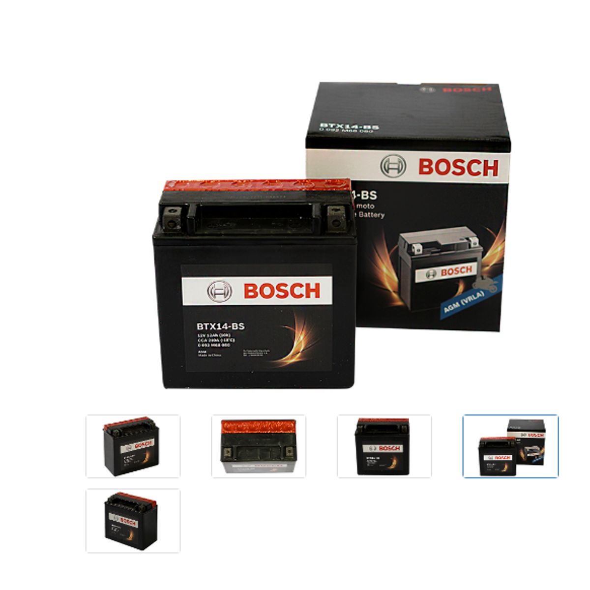 BOSCH - Batería Moto Bosch Btx14-bs Ytx14-bs 12v 12ah 210 CCA