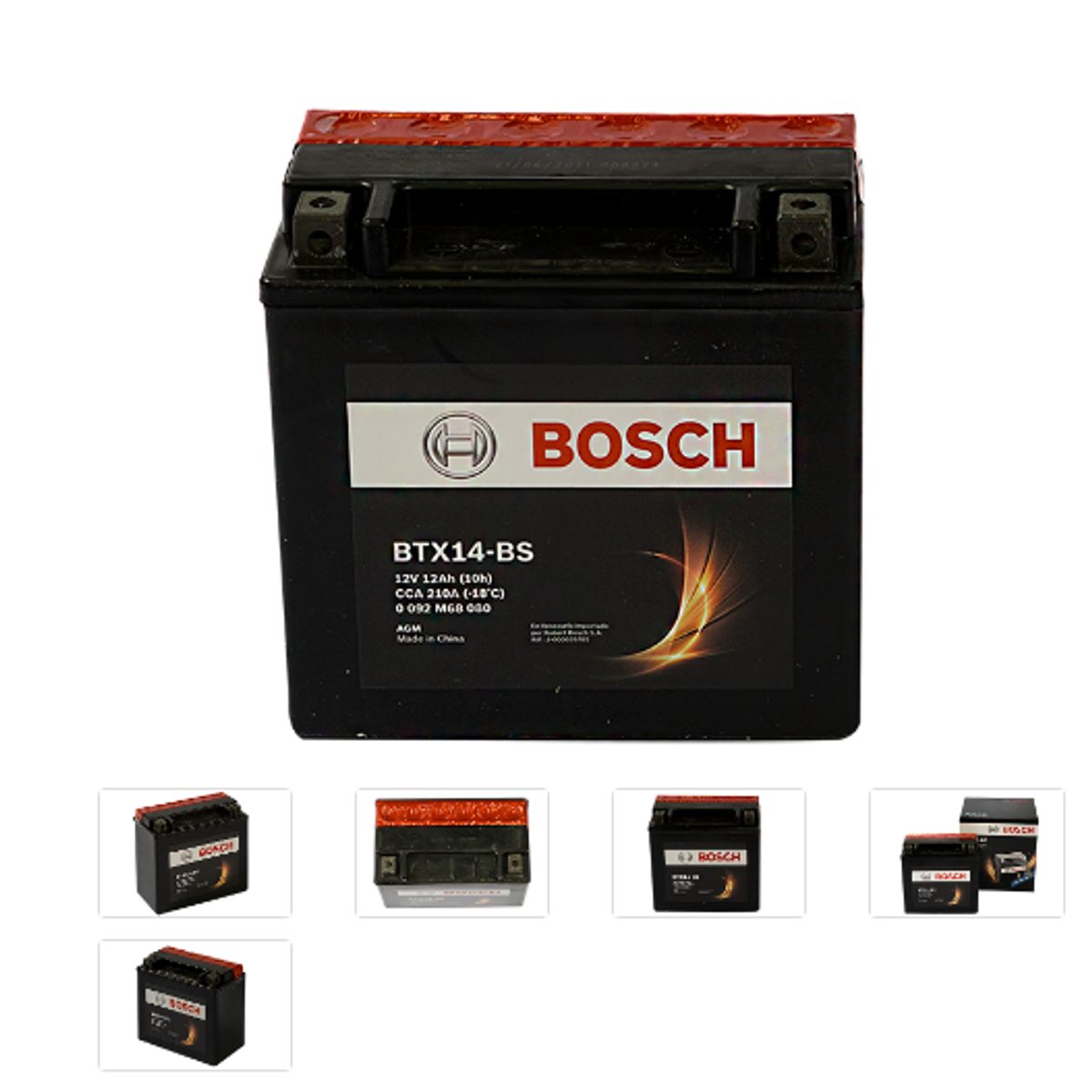 BOSCH - Batería Moto Bosch Btx14-bs Ytx14-bs 12v 12ah 210 CCA