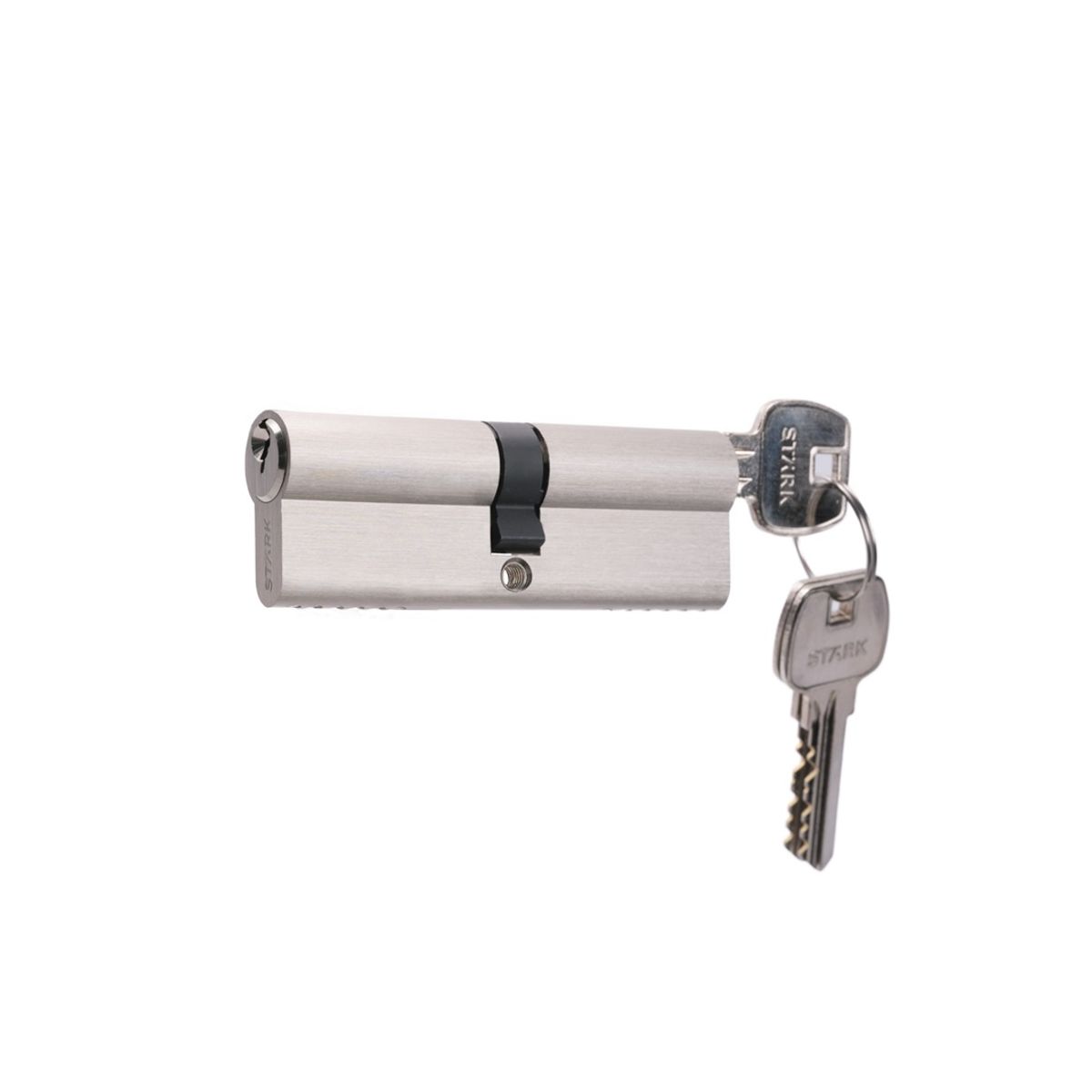 GENERICO - Cilindro 90 mm llavellave centrado Níquel satinado Stärk Design
