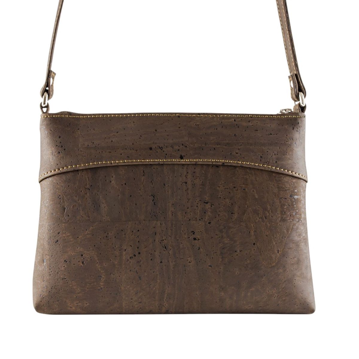 GENERICO - Cartera Bolso Bandolera Corcho Natural Cuero Vegano
