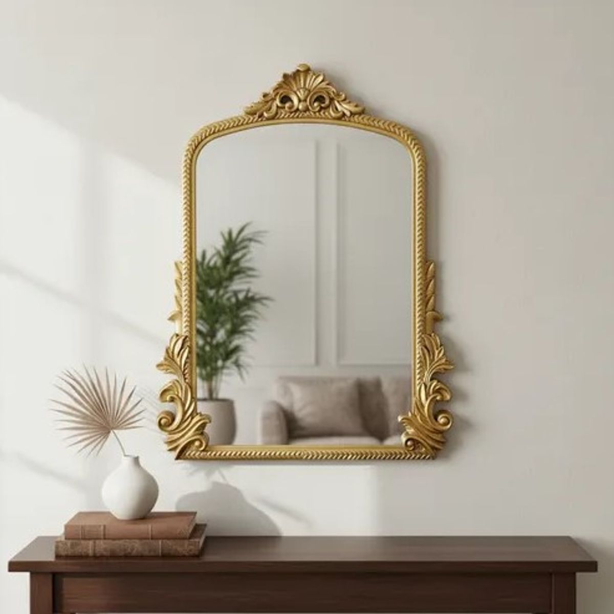 GENERICO - Espejo Decorativo Vintage Dorado 50cm