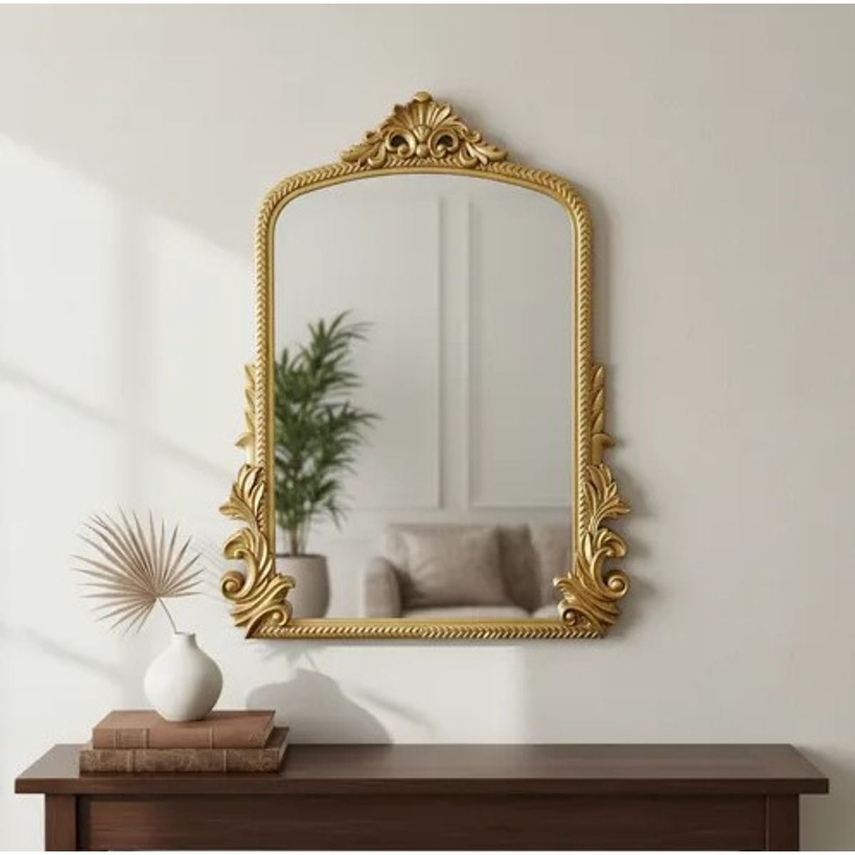 GENERICO - Espejo Decorativo Vintage Dorado 50cm