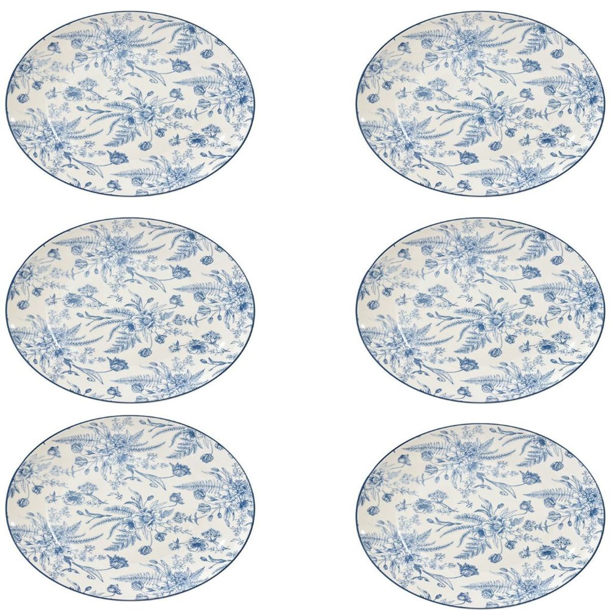 HALLEN - Set de 6 Platos Mesa 27 Cm Eleanor