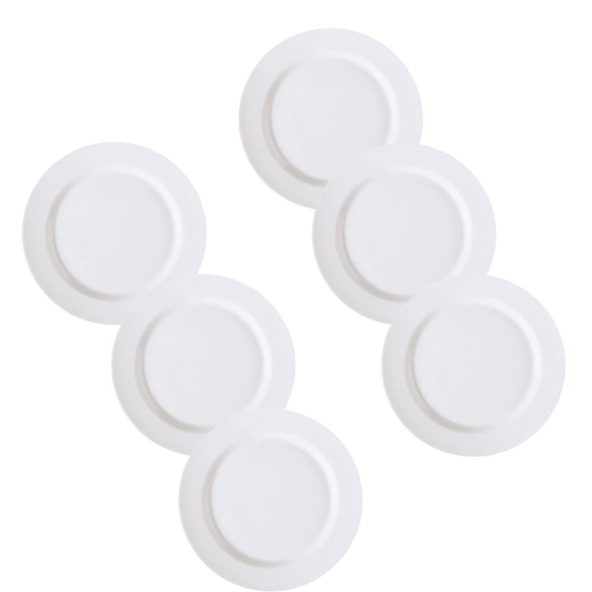 CORONA - Set de 6 Platos Bajo porcelana Blanco 25 Cm Corona