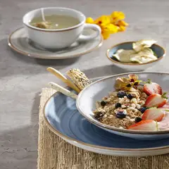 CORONA - Set de 6 Platos Llano Coupe 172 Cm AzulMar Artisan