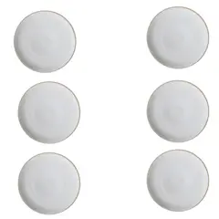 CORONA - Set de 6 Platos Llano Coupe 172 Cm BlancoBeige Artisan