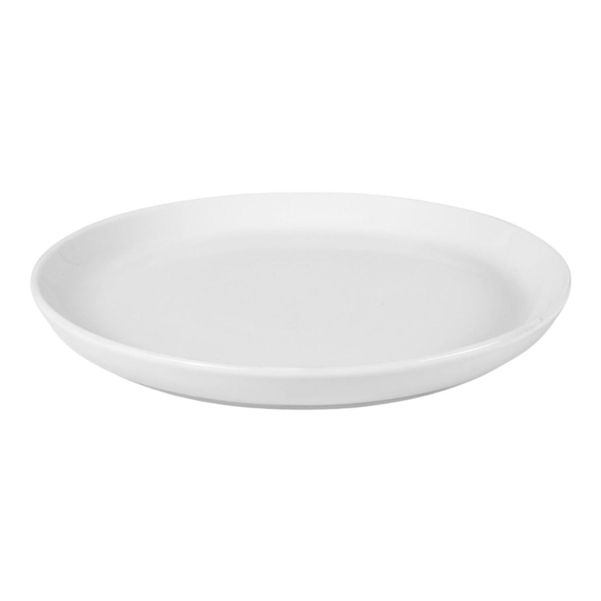 GENERICO - Set de 6 Platos Buffet Borde Vertical Porcelana Blanca 23Cm Wellington