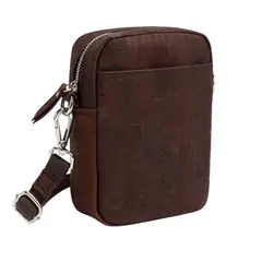 GENERICO - Bolso Corkor Bandolera Vertical Corcho Cuero Vegano