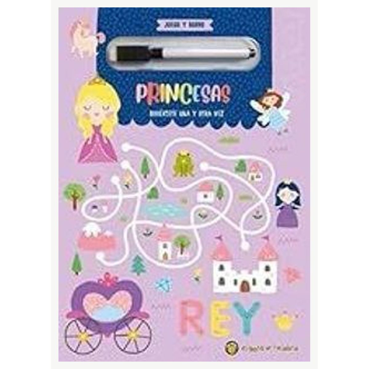 TOP10BOOKS - LIBRO Princesas-Juega Y Borra - Princesas-Juega Y Borra