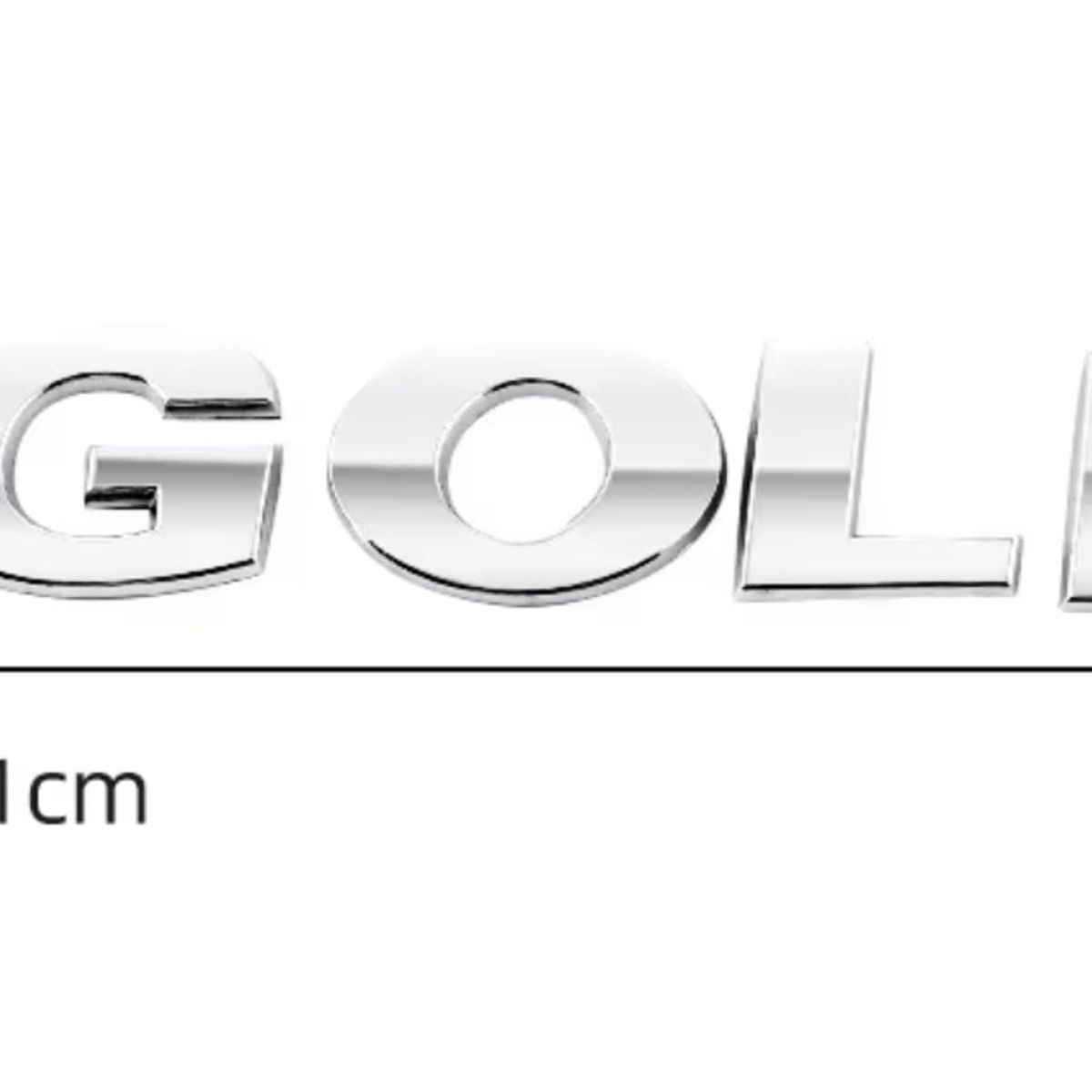 GENERICO - Emblema Volkswagen Golf Maleta Trasero Plateado