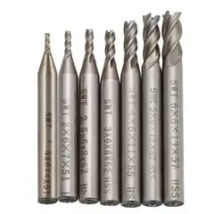 GENERICO - 7 Broca Fresa Flauta Cnc Hss Cortador Perforacion Molino