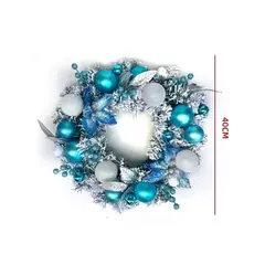 GENERICO - CORONA NAVIDEÑA ESFERA CELESTE 40CM