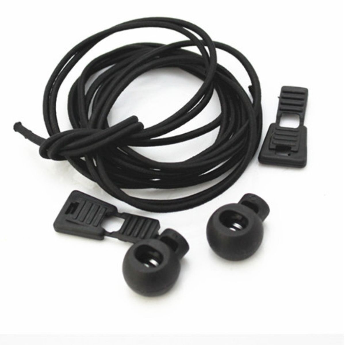 GENERICO - Par De Cordones Zapatillas Bloqueo Running Gris Oscuro